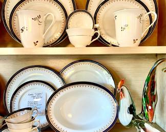 Aynsley "Leighton" Cobalt China 36 piece set.