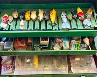 VINTAGE FISHING HOOKS AND LURES.