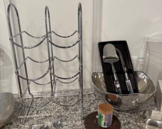 Chrome Countertop Wine Rack