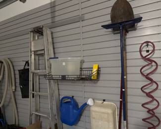Ladders, watering cans, yard tools