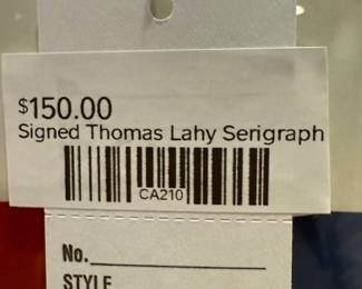 Signed Thomas Lahy Serigraph
