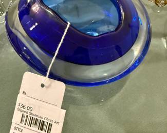 Signed Shulman Glass Art