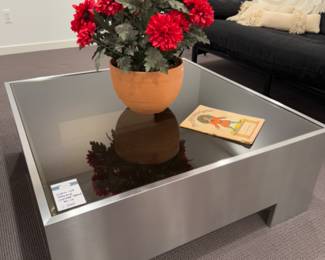 Glass top coffee table