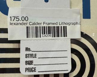 Alexander Calder Framed Lithograph (A)