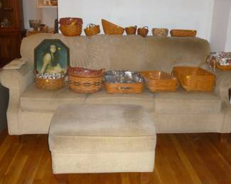 Sofa & ottoman (needs cleaning)