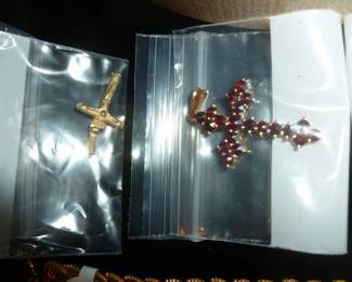 close-up of 2 crosses