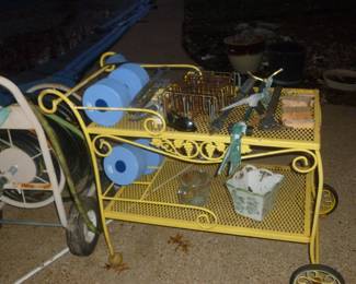 vintage metal cart