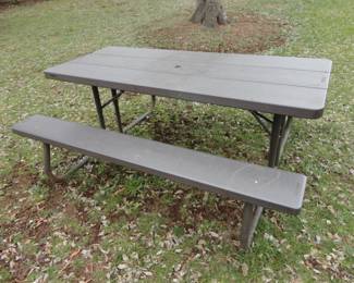 Lifetime 6 foot Craftsman Outdoor Polyethylene Picnic Table