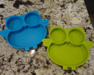 These kid plates are cool.  They stick to the table.