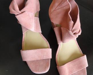 Lucky Brand Sandals Criss Cross Wedge in Pale Pink