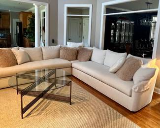 o.p. jenkins sectional sofa, less than 2 years old and originally $8000