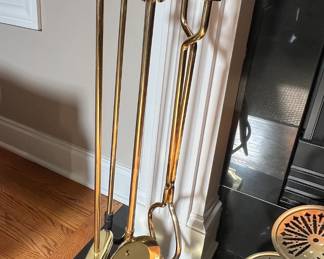 Brass fireplace tools