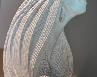 Vintage plaster sculpture "Pensive Moment" by Austin Productions