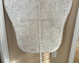 Large painted wicker fan