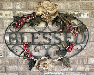 Metal wall sign