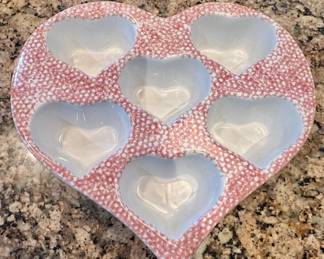 Stoneware heart muffin pan