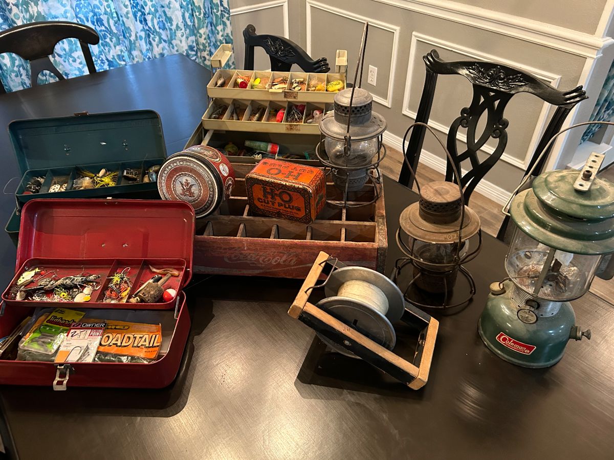 Fishing tackle/lures, lanterns, antiques and more!