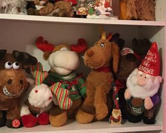 Singing or dancing Christmas stuffed animals/characters.