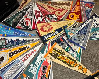 All kinds of Sports Penants! Some old ones.