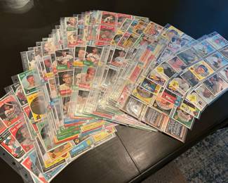 Vintage baseball cards.