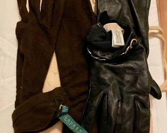 Ralph Lauren wool/cashmere gloves
Michael Kors leather gloves 