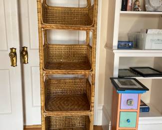 Rattan book shelf 