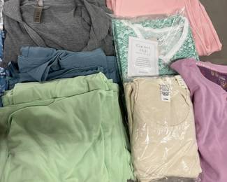 Women’s clothing — many new with tags — including sleepwear, by Garnet Hill, Vermont Country Store, L.L. Bean, and more.