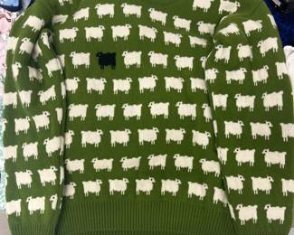Warm & Wonderful black sheep sweater, new with tags, green. Princess Diana.