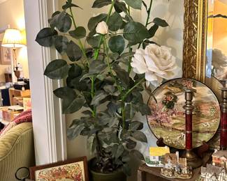 more home decor... lovely faux rose bush