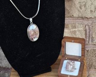 Butterfly Jasper Necklace Ring  Tested 