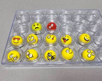 Mega Marbles Glass Shooter  Moody Marbles  Emoji Series I