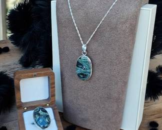 African Kambaba Necklace Ring  Tested