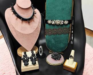 Gothic Jewelry Spiked Choker  Double Moon Ring  Rings  Necklaces  Earrings  Brooch  Hair Acc