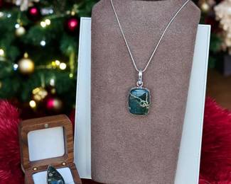 Ocean Jasper Necklace Ring  Tested 