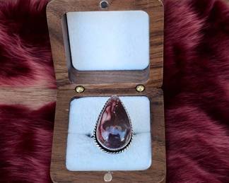 Burgundy Mookaite Ring Tested 