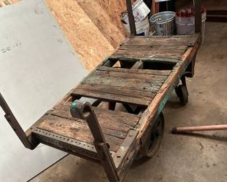 Antique Cast Iron Wheel Dolly