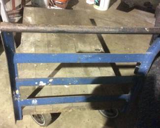 Antique Four-Wheel Truck Dolly, Industrial Cart, Industrial Decor