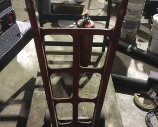 Antique Cast Metal Dolly Two Wheel Industrial Cart, Industrial Decor