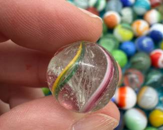 Lot - 47
Vintage Marbles - Steelies, Clearies, Cadmium/Uranium Glass +