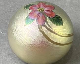 Lot 101 | Signed & #ed Lundberg Paperweight by Salazar
