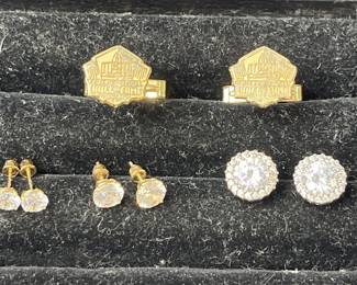Lot 139 | 14K Gold Filled Cuff Links 14K & Sterling Earrings
