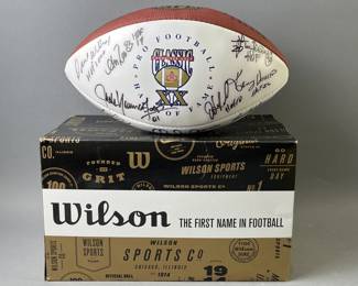 Lot 184 | Football Signed by 21 Football Hall of Famers COA
