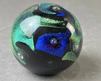 Lot 95 | Schuster Studios Controlled Bubble Paperweight
