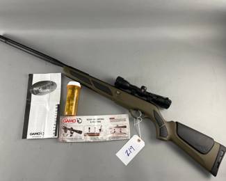 Lot 219 | Gamo 4.5 Cal Pellet Rifle & Pellets
