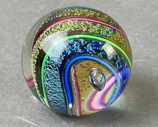 Lot 112 | Eddie Seese Dichroic Paperweight
