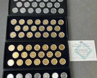 Lot 164 | Gold or Platinum Plated State Quarters
