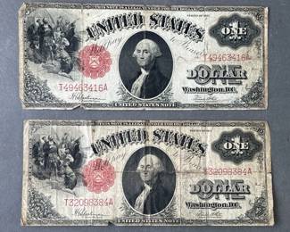 Lot 166 | 2 Series of 1917 One Dollar Bills

