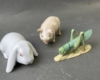 Lot 173 | 3 Herend Hand Painted Ceramic Figures
