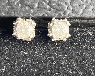 Lot 144 | 14K Gold & Diamond Encrusted Studs
