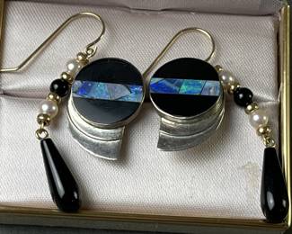 Lot 10 | 14K Gold & Sterling Silver Earrings
